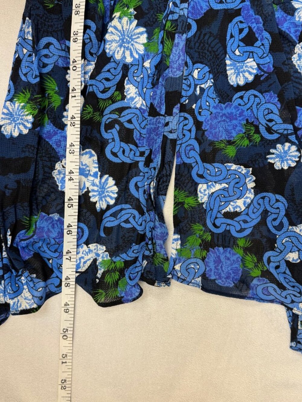 NWT Diane Von Furstenberg Corinne Dragon Dance Dress Blue Floral Print XL - Picture 7 of 11
